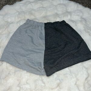 Split colored shorts
